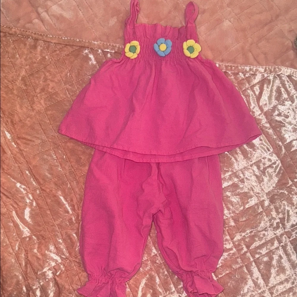 Toddler| Vibrant Pink Linen Set